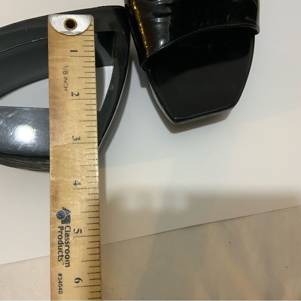 Robert Clergerie Paoli Patent Leather Slip on Cutout Wedge 9.5 - Picture 12 of 13